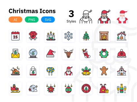 Christmas Icon Pack Christmas Icons Christmas Apps Widget Design