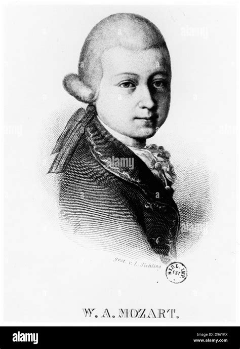 Wolfgang Amadeus Mozart 1756 1791 In 1770 Black And White Stock Photos