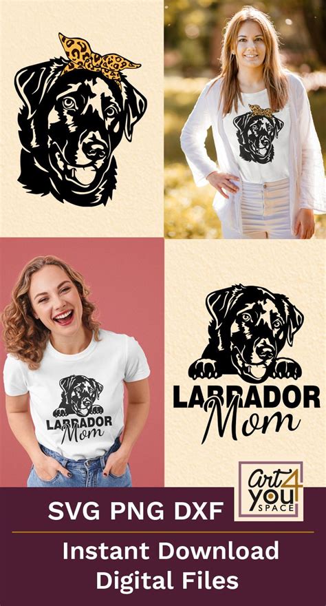 Black Labrador Dog Svg Cricut Labrador Retriever Mom Face Etsy
