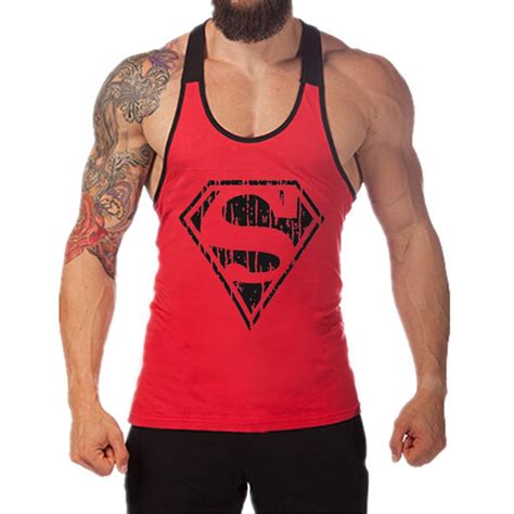 Leisure Superman Tank Tops Men S Professional Bodybuilding Cotton Vest