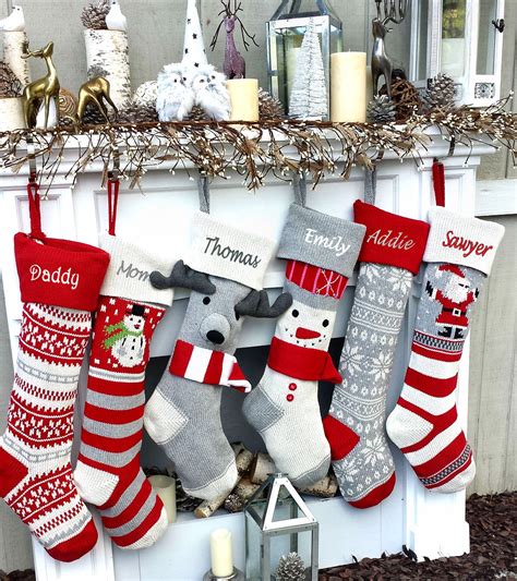 Unique personalized christmas stockings designed by independent artists. Fun Personalized Knitted Christmas Stockings - Kids Santa ...