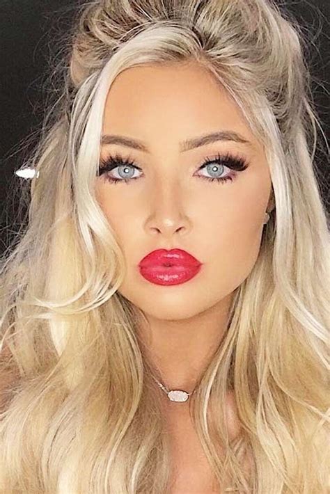 Pin By Shelle On Perfect Red Lips Perfect Red Lips Red Lip Makeup Blonde Ponytail