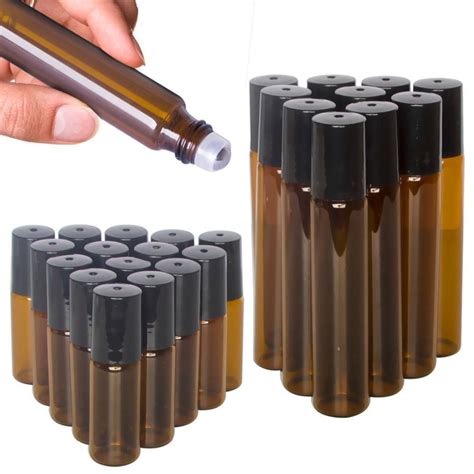 2020 5 Ml10ml Portable Amber Glass Roller On Rollerball Essential Oil