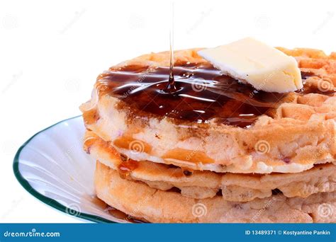 Waffle And Honey Stock Image Image Of Objects Crust 13489371