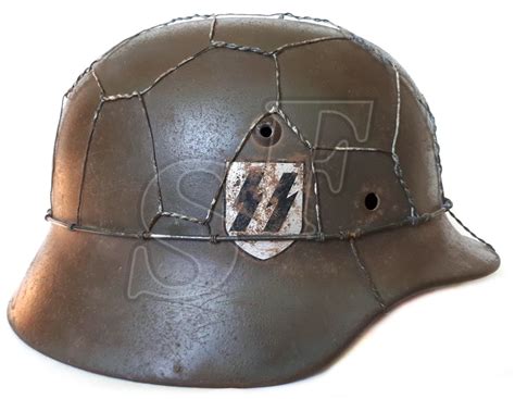 German Helmet M35 Waffen Ss Restoration Ww2 Militaria Relic