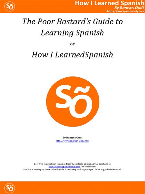 How I Learned Spanish Pdf Grammar Linguistics
