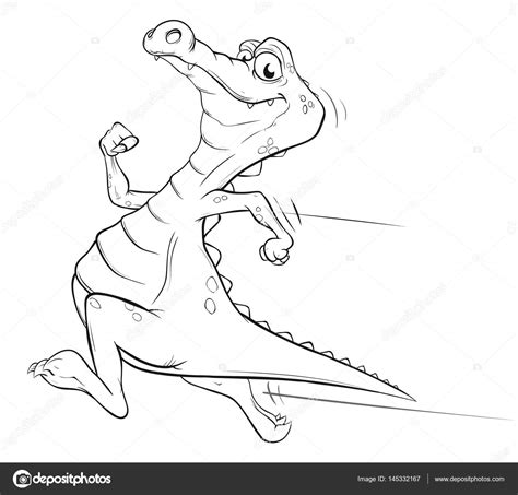 Coloring Book Illustration Of An Alligator Stock Illustration By