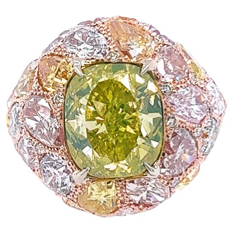 David Rosenberg 416ct Cushion Fancy Intense Blue Green Gia Diamond Ring For Sale At 1stdibs