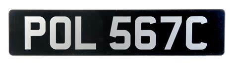 Silver Digits On Black Acrylic Number Plates Classic Plates Online