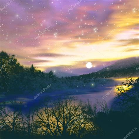 Beautiful Twilight Landscape Stock Photo By ©jeneva86 128176272