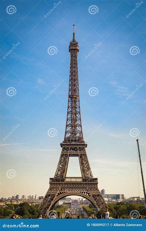 Eiffelturm Von Jardins Du Trocadero In Paris Frankreich Redaktionelles