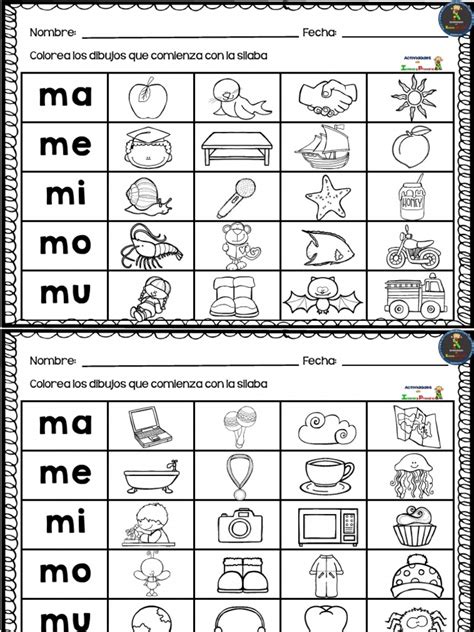 Escribe Palabras Con Ma Me Mi Mo Mu Worksheet Images And Photos Finder