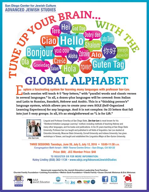 Tune Up Your Brain With The Global Alphabet Congregation Beth Israel