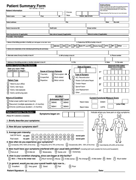 Patient Summary 2015 2024 Form Fill Out And Sign Printable Pdf