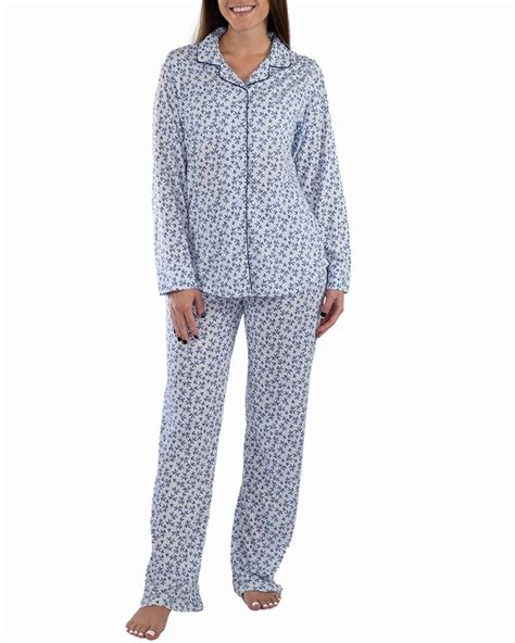 Addison Meadow Smooth Knit Womens Boyfriend Pajamas Set 2 Piece