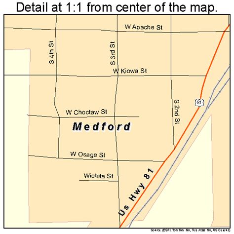 Medford Oklahoma Street Map 4047300