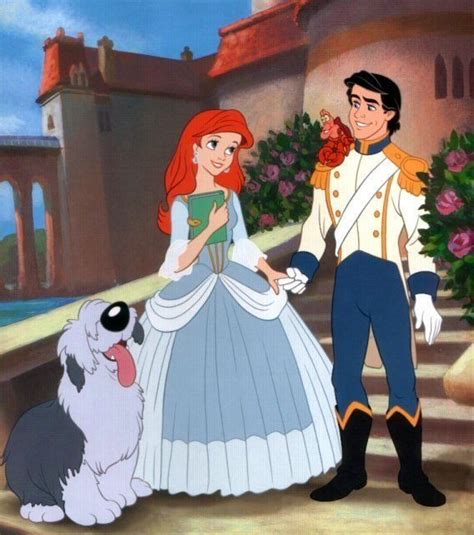Being best friends, flounder and ariel are almost always. Little Mermaid's Ariel, Prince Eric and dog via www ...