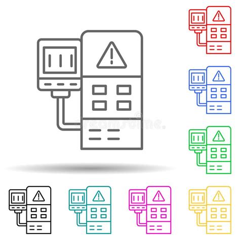 Control System Multi Color Style Icon Simple Thin Line Outline Vector