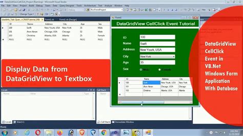 Datagridview Cell Click Event How To Get Selected Row Values From Datagridview To Textbox In
