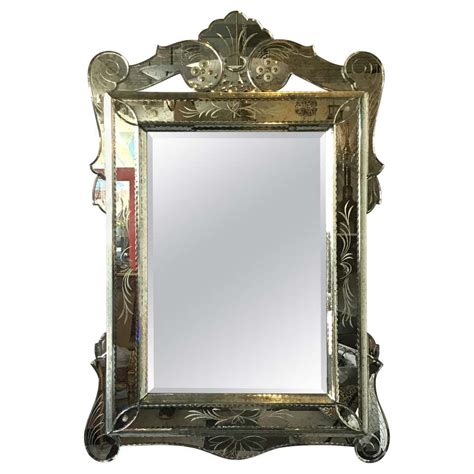 Vintage Smoked Grey Venetian Mirror At 1stdibs