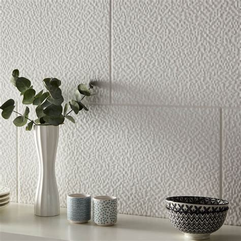 British Ceramic Tile Form Pixel Ice White Matt Wall British Ceramic