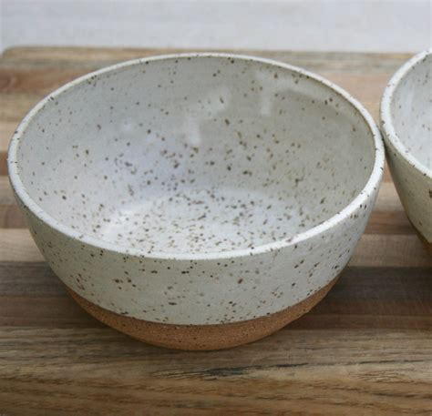 Rustic Cereal Bowl Speckled Stoneware Etsy Cereal Bowls Bowl