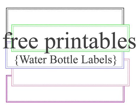 Editable Free Printable Water Bottle Label Template Printable Templates