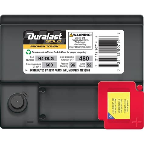 Duralast Gold Battery Bci Group Size 140r 480 Cca H4 Dlg