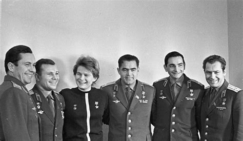 “the ussr pilot cosmonauts” pavel popovich yuri gagarin valentina tereshkova andrian