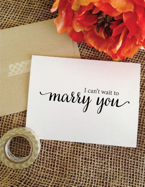 I Can T Wait To Marry You Card Wedding Card For Husband To