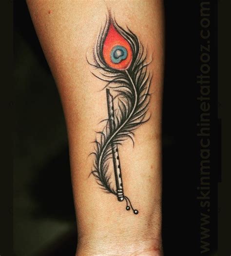 💕follow Me🍁 ᴬᵛᴵ ᴷᵁᴺᴬᴸ💕 ️peacock Feather Nd Krishna Bansuri Tattoo 🏻
