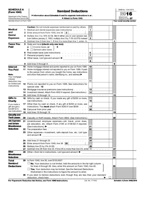 9/2016) this refers to a sum received upon retirement/termination of a contract of employment. Fillable Schedule A (Form 1040) - Itemized Deductions Form ...