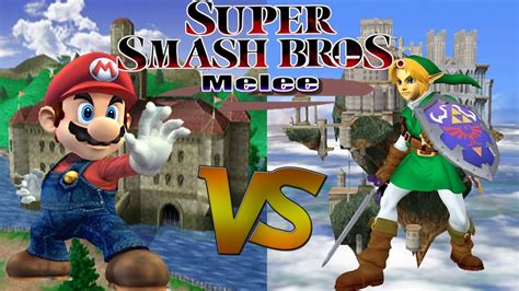 Super Smash Bros Melee Link Vs Mario Youtube