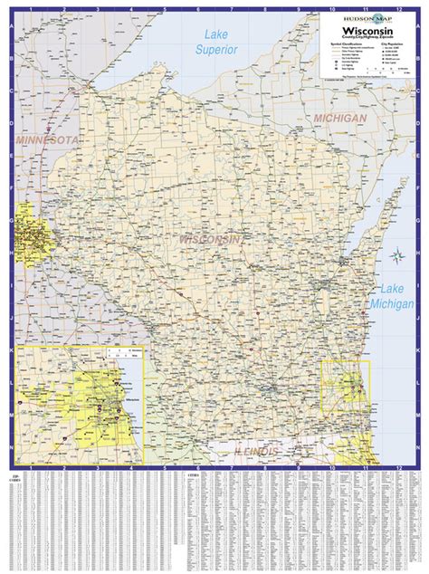 Wisconsin Zip Code Map Hudson Map Company