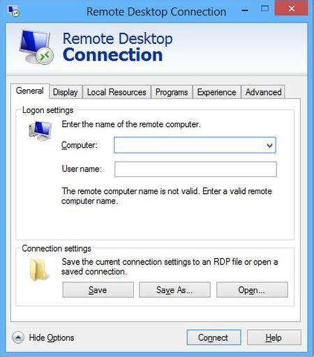 Configure Remote Desktop Connection In Windows 8