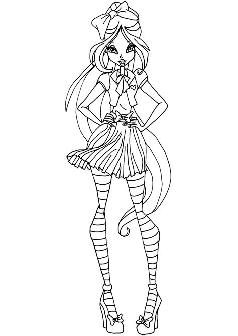 The Beautiful Winx Club Coloring Pages Pdf Coloringfolder