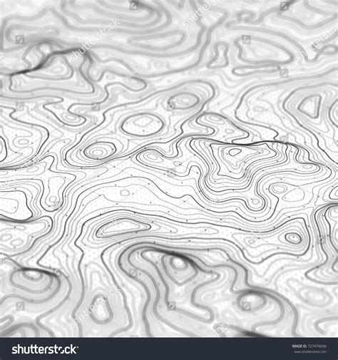 3d Topographic Map Background Concept Topo Stock Illustration 727474696