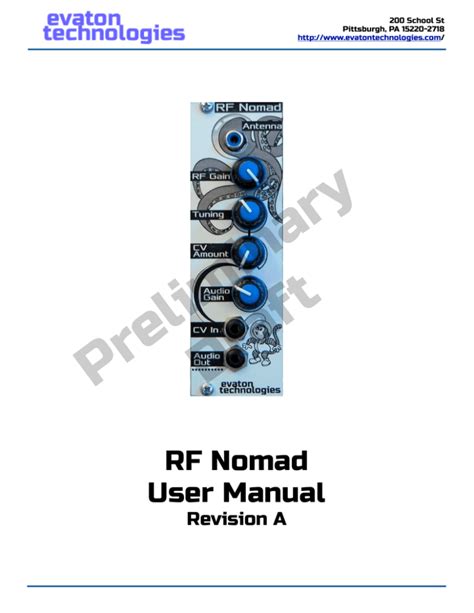 Rf Nomad User Manual