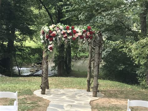 Arch Decor With Burgundy Natural Neutrals Spanish Moss The