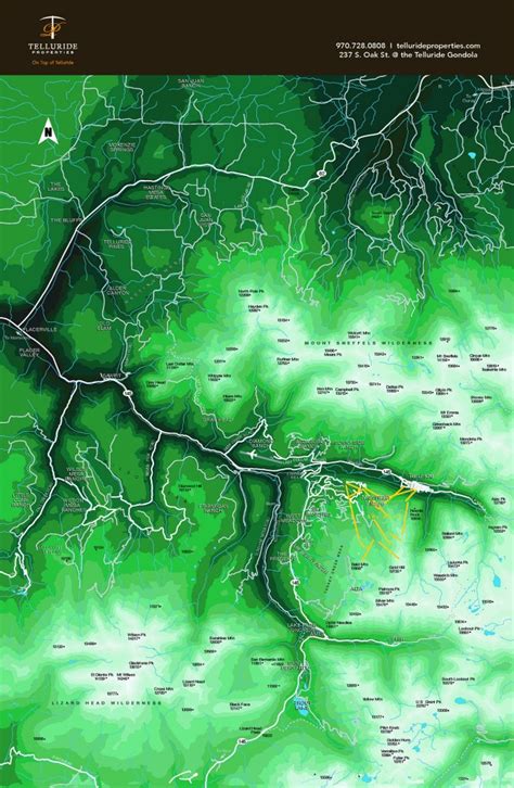 Telluride And Mountain Village Colorado Area Maps
