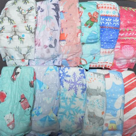 Winter Prints Honest Brand Diapers Set Of 12 Size 1 Etsy