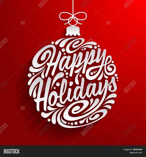 Vector Y Foto Holidays Greeting Prueba Gratis Bigstock