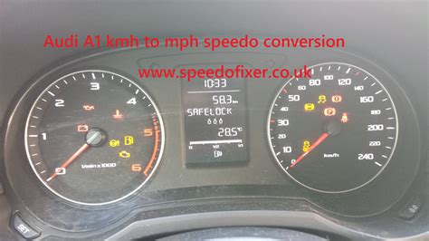 Canadian traffic speed limits are posted in kilometers per hour. kmh-mph-audi-conversions speedofixer