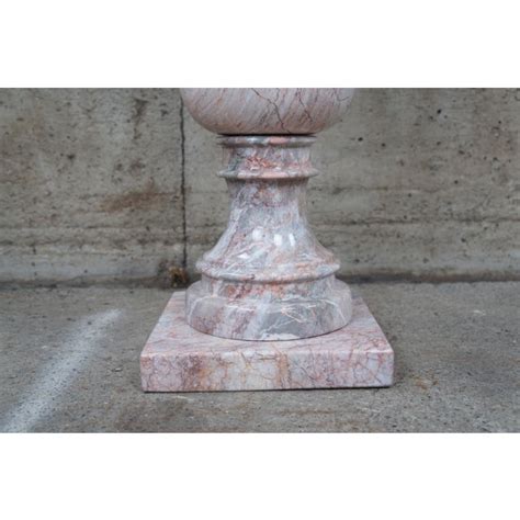 Late 20th Century Rouge Marble Columns Pillar Pedestal Stands A Pair