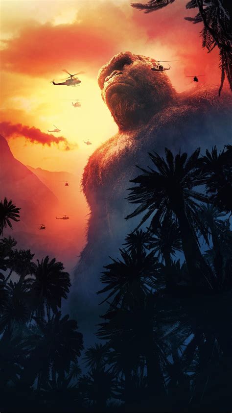 March 22, 2021 | godzilla vs. Kong: Skull Island (2017) Phone Wallpaper | Moviemania ...