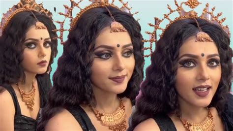 Mallika Singh Makeup For A Devi Alakshmi Mallika Singh Ka Make Up Kaise Hota Hai Part 1
