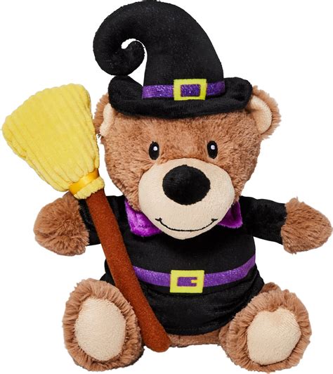 Frisco Halloween Bear Witch Plush Squeaky Dog Toy