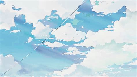 Anime Blue Clouds 5 Centimeters Per Second Anime Sky Skies Anime