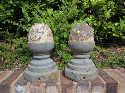 From stockmar crayons, modeling beeswax and watercolor paints acorns grow cast iron it cast architectural salvage architectural elements acorn and oak. Pair of Antique Cast Iron Acorn Finials 6961