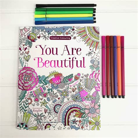 Colouring Book And Pen Set By Pink Pineapple Home And Ts